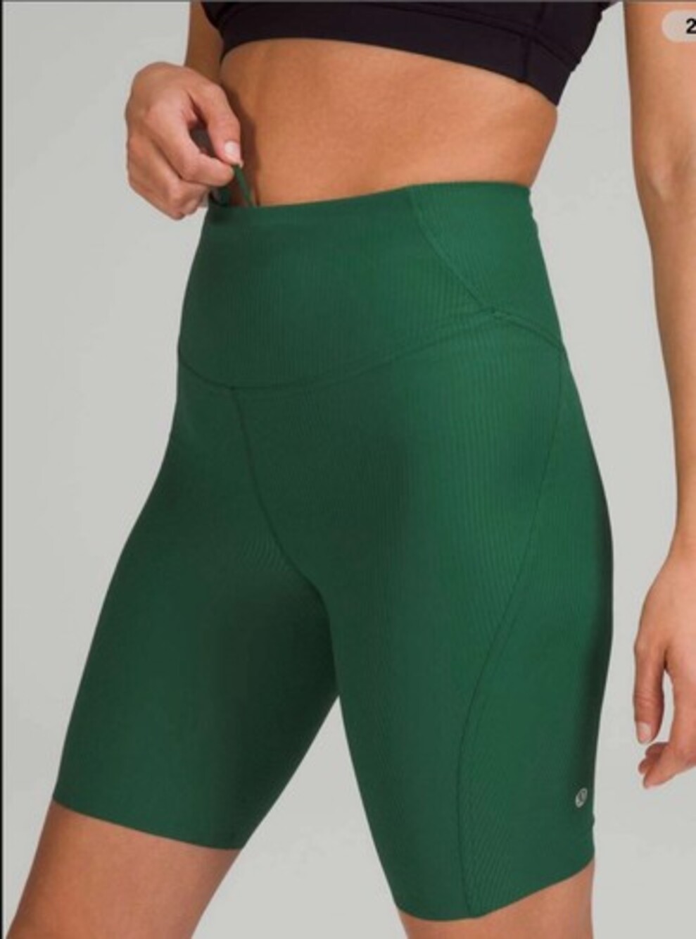 Lululemon Base Pace High-Rise Short 8" *Ribbed Nulux Everglade Green Size 8